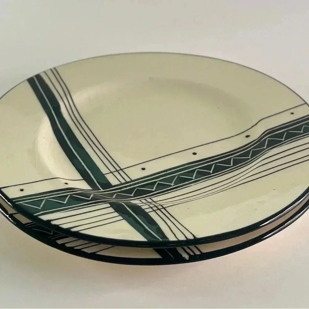 Vintage Handmade Julian Keyser Ceramics Xhosa South Africa Porcelain Plates 2
